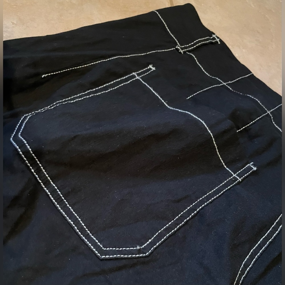 Maeve Anthropologie Women’s Colette Crop Wide Leg Pants Black Pockets 16W - Picture 10 of 12